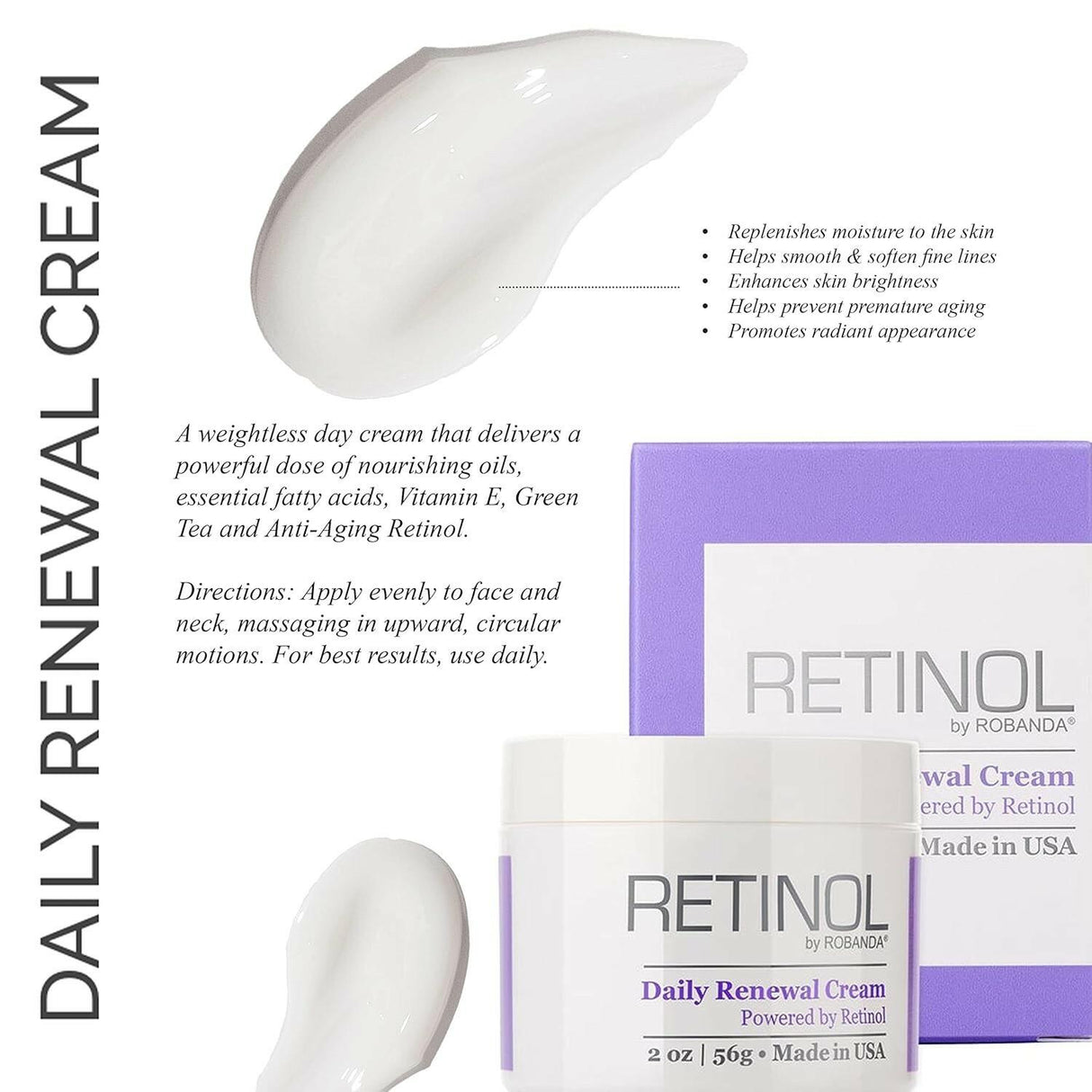 Robanda Retinol Daily Renewal Cream 2 oz