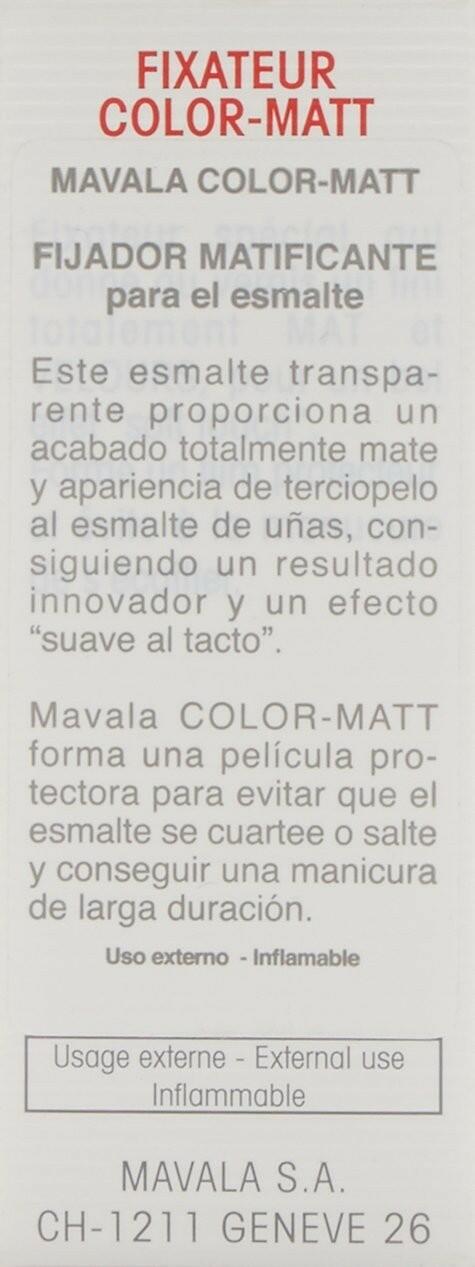 Mavala Color-Matt Top Coat 0.3 oz