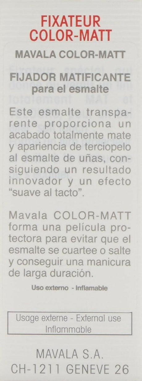 Mavala Color-Matt Top Coat 0.3 oz