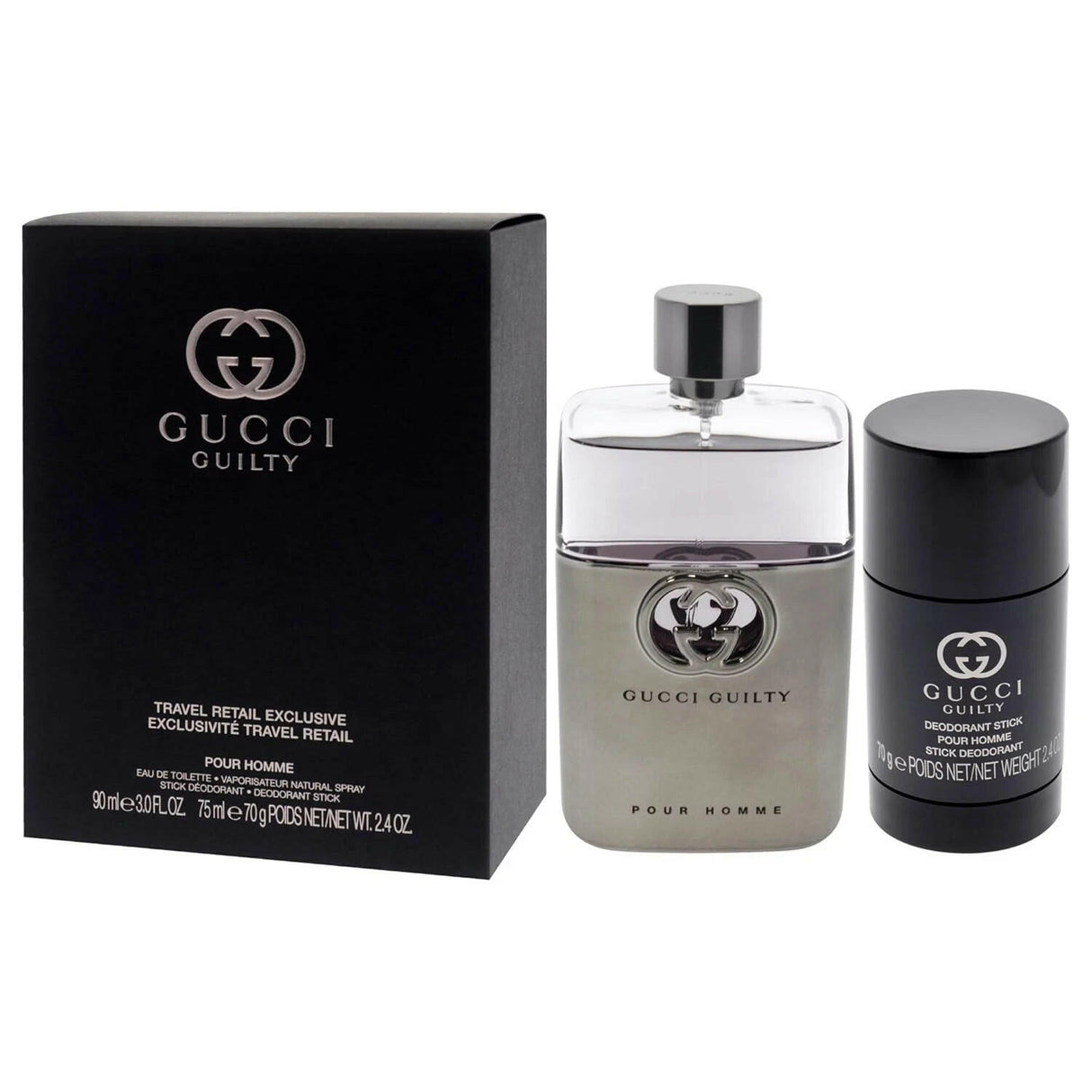 Gucci Guilty by Gucci Pour Homme Fragrance for Men 2 Piece Gift Set