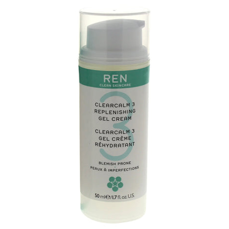 REN Clearcalm 3 Replenishing Gel Cream Blemish Prone 1.7 oz
