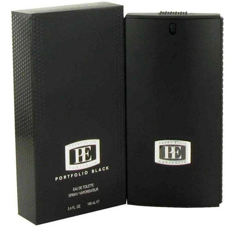 Portfolio Black by Perry Ellis For Men Eau de Toilette Spray 3.4 oz