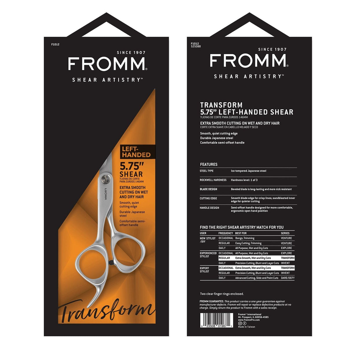Fromm Transform 5.75" Left-Handed Hair Cutting Shears