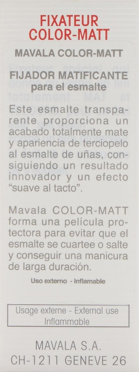 Mavala Color-Matt Top Coat 0.3 oz