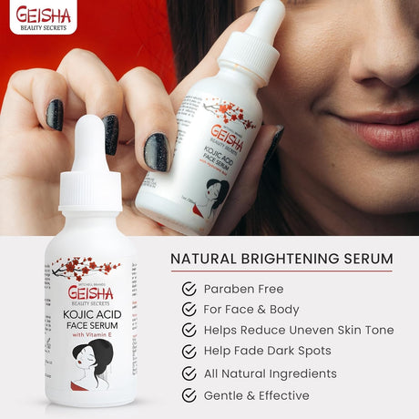 Geisha Beauty Secrets Kojic Acid Face Brightening Serum 1 oz