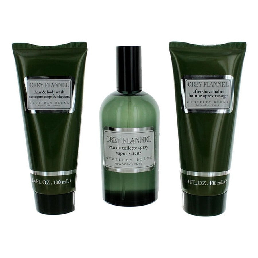 Grey Flannel by Geoffrey Beene Fragrance for Men 3 Piece Gift Set