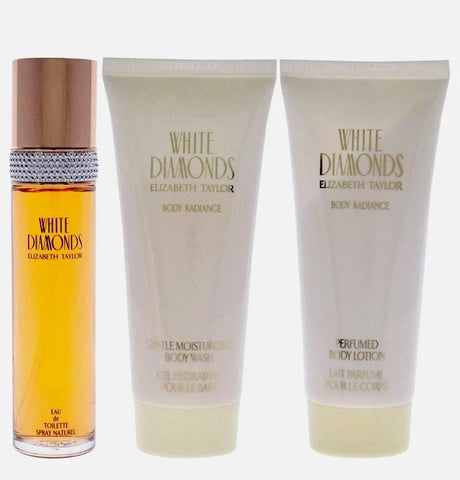White Diamonds by Elizabeth Taylor Fragrance for Women 3 Piece Gift Set