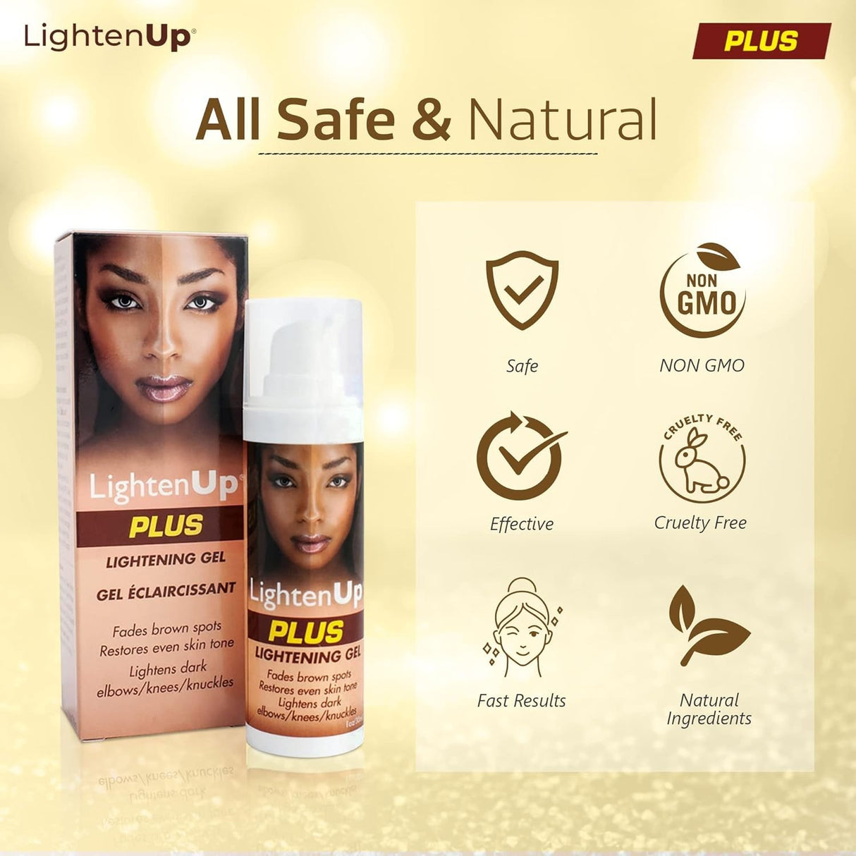 Omic Lighten Up Plus Pump Papaya Extract Brightening Gel 1 oz