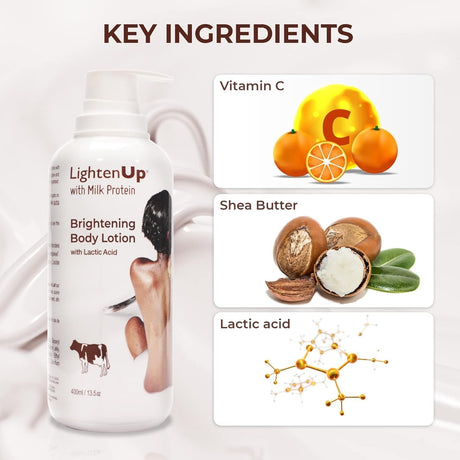 LightenUp Milk Protein Brightening Body Lotion 13.5 oz