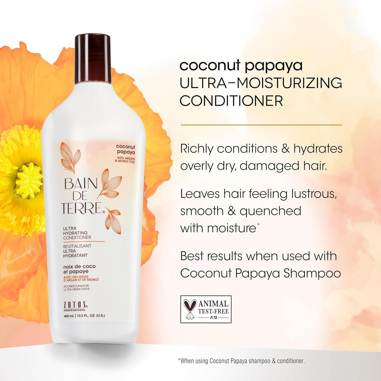Bain de Terre Coconut Papaya Ultra Hydrating Conditioner 33.8 oz