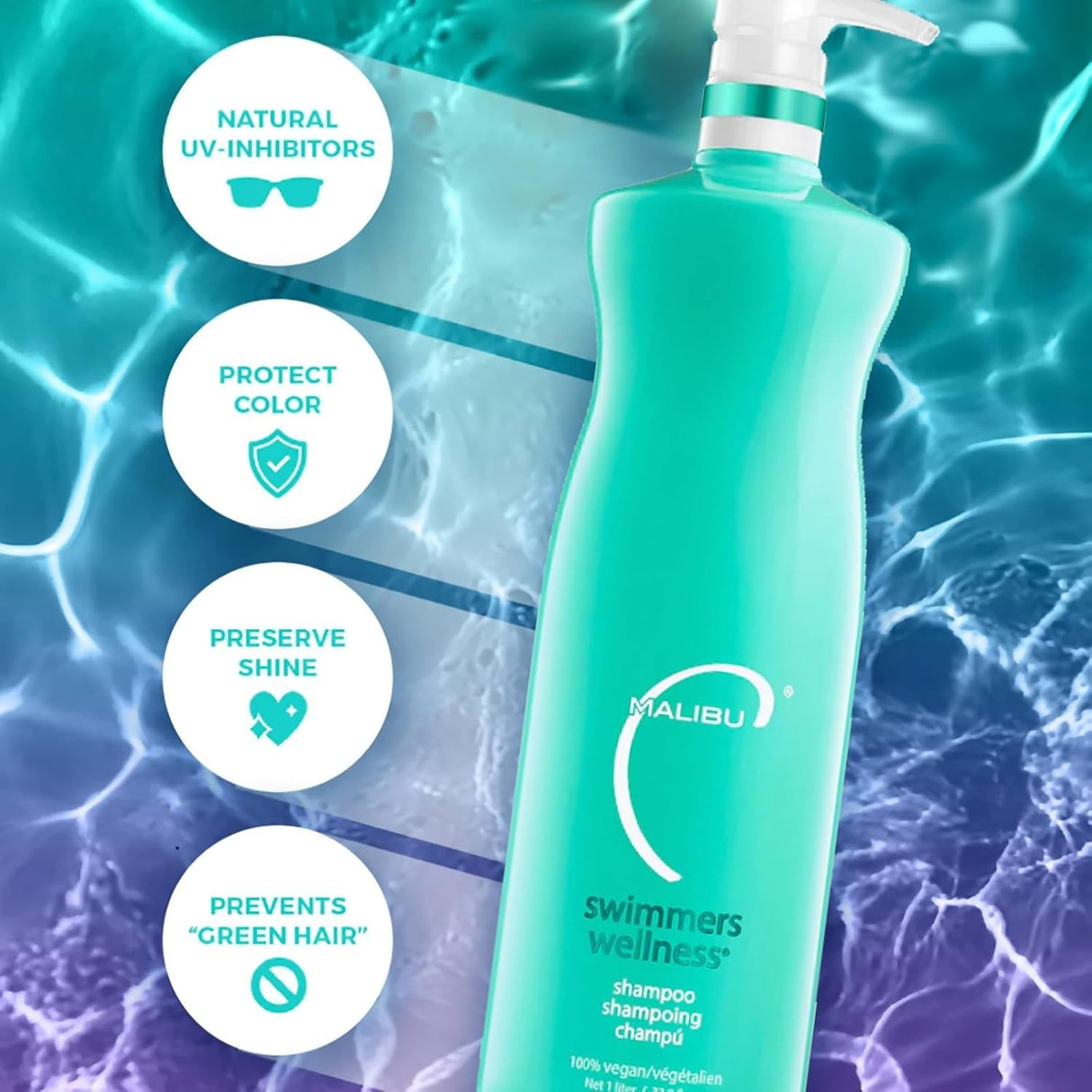 Malibu C Swimmers Wellness Shampoo 33.8 oz