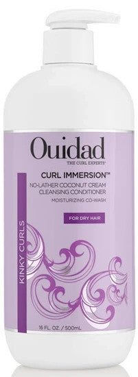 Ouidad Curl Immersion No-Lather Coconut Cream Cleansing Conditioner 16 oz