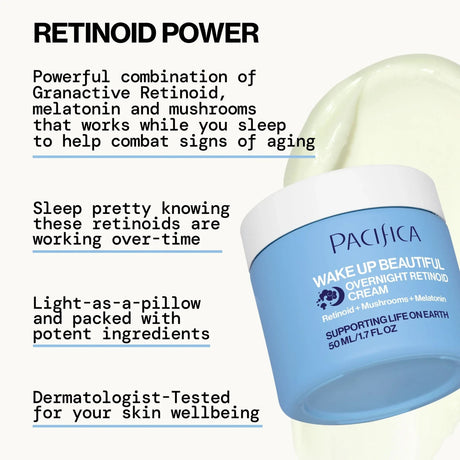 Pacifica Wake Up Beautiful Overnight Retinoid Cream 1.7oz