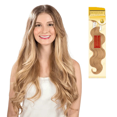Bohyme European Body Wave Machine-Tied Weft Remy Human Hair 18" Color D16/22