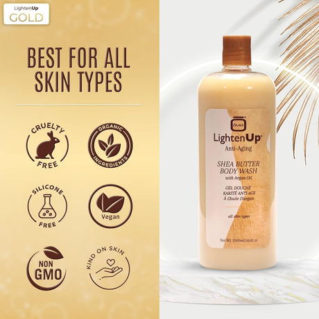 Omic LightenUp Gold Anti-Aging Shea Butter Body Wash 33.8 oz