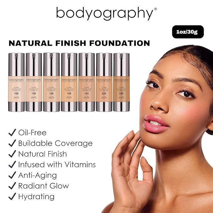 Bodyography Natural Finish Foundation Medium 160