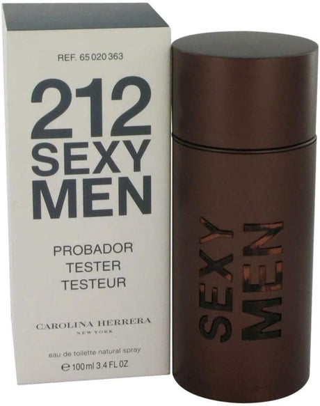 212 Sexy Men by Carolina Herrera for Men Eau De Toilette Spray Tester 3.4 oz
