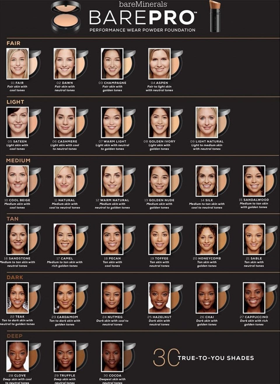 bareMinerals Performance Wear Powder Foundation Teak