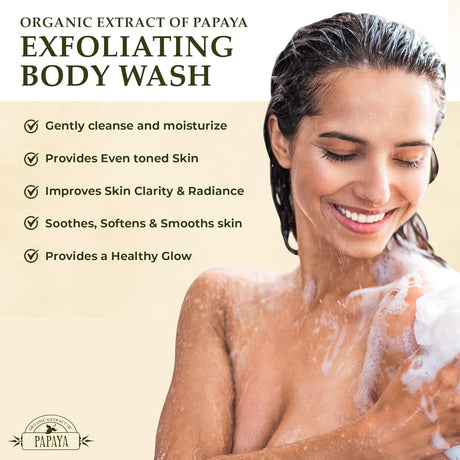 Organic Extract of Papaya Exfoliating Shea Butter Body Scrub 33.8 oz