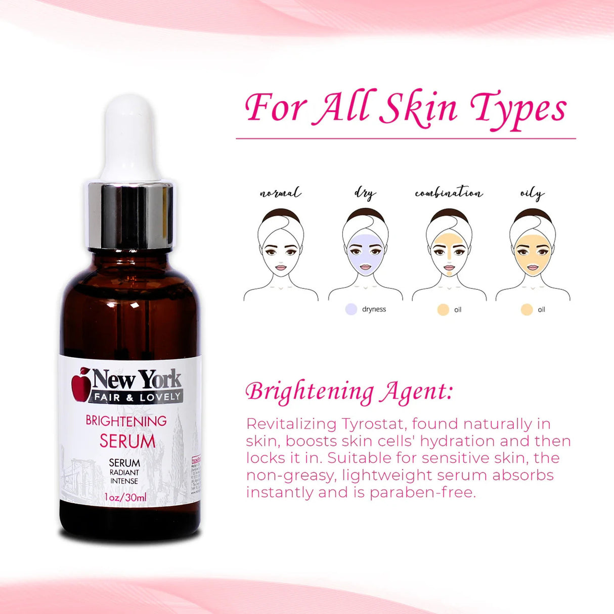 New York Fair & Lovely Brightening Serum 1 oz