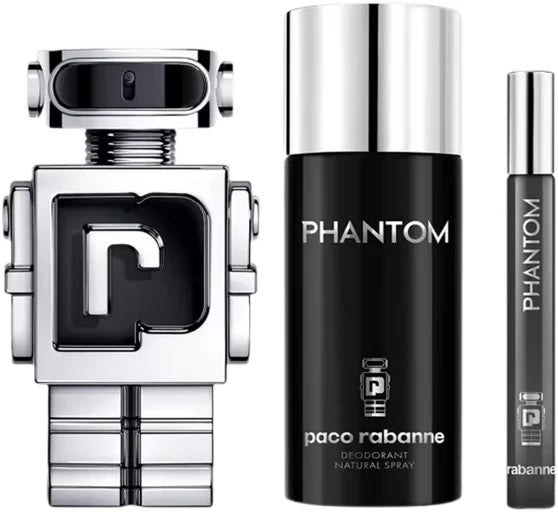 Phantom by Paco Rabanne Fragrance for Men 3 Piece Gift Set