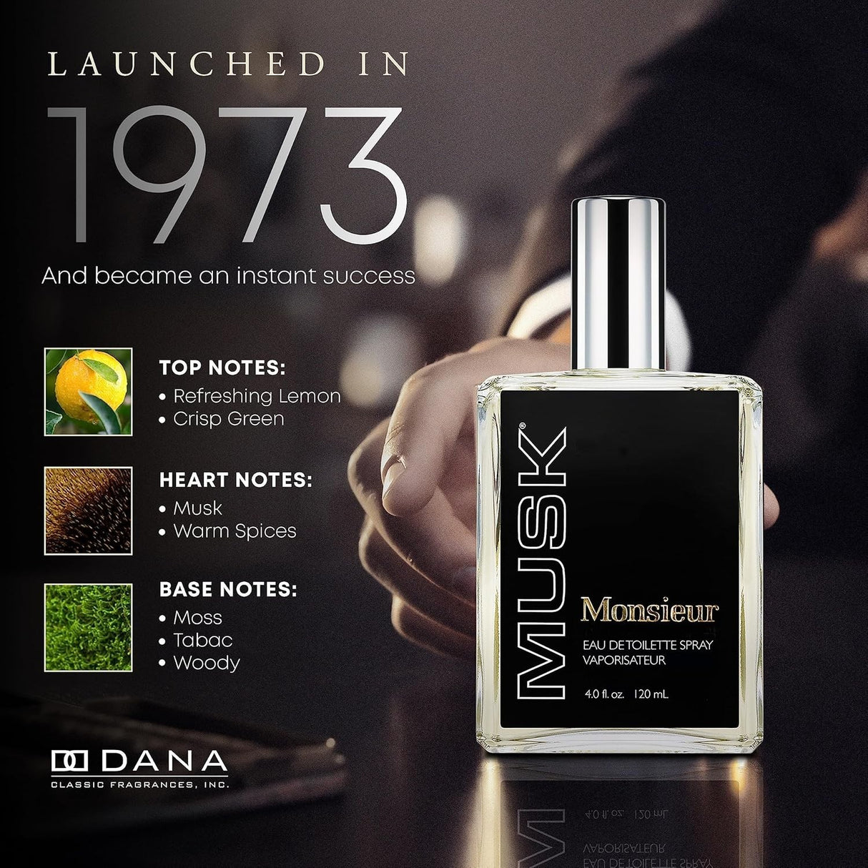 Monsieur Musk For Men Eau de Toilette Spray 4 fl oz
