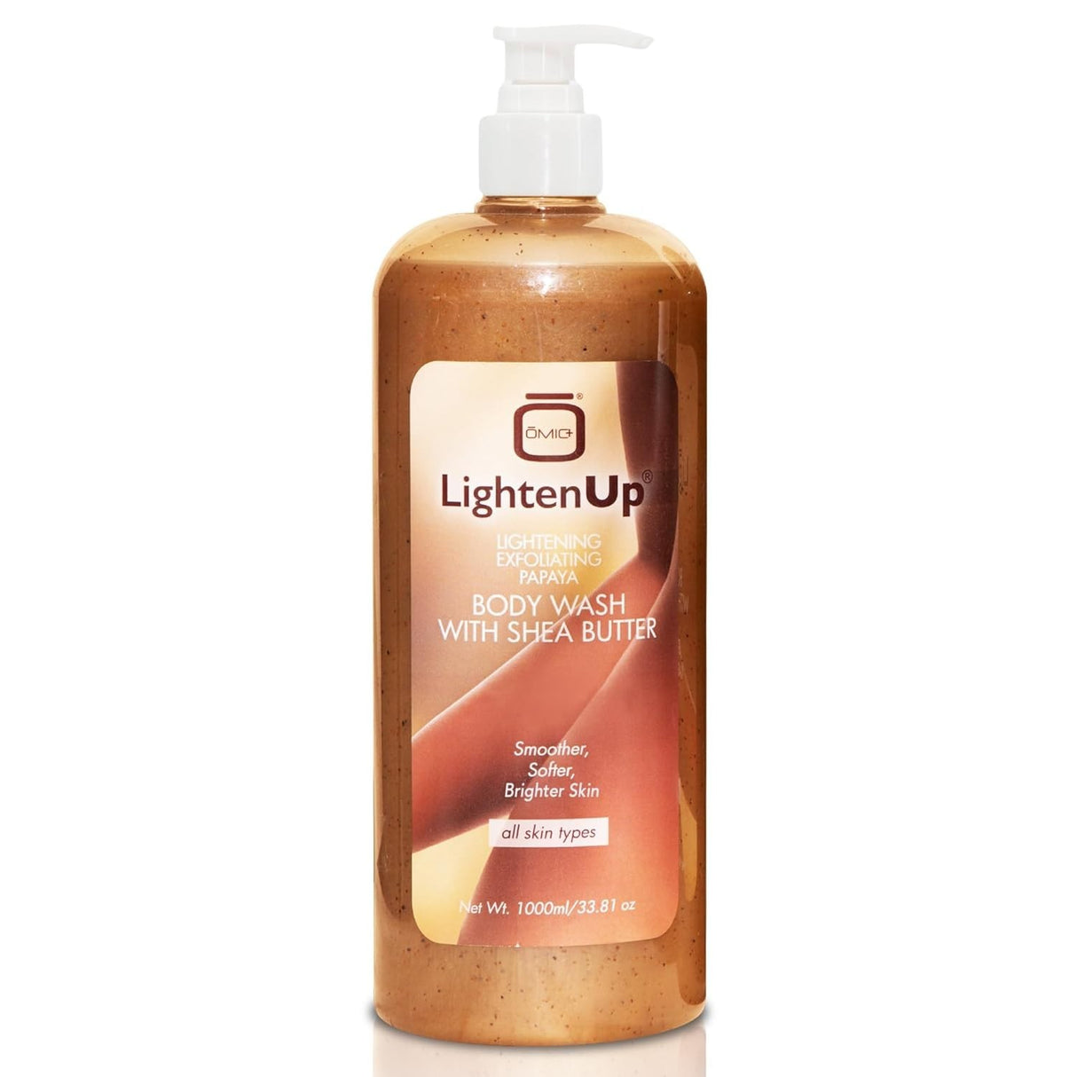 Omic LightenUp Plus Exfoliating Body Wash with Shea Butter 33.8 oz