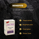 Clair White Rose Extract Brightening Exfoliating Soap 7 oz
