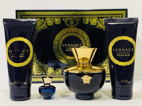 Dylan Blue by Versace Fragrance for Women 4 Piece Gift Set