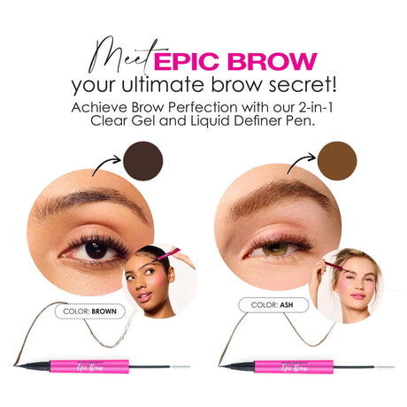 Bodyography Epic Brow 2-in-1 Clear Brow Gel - Ash