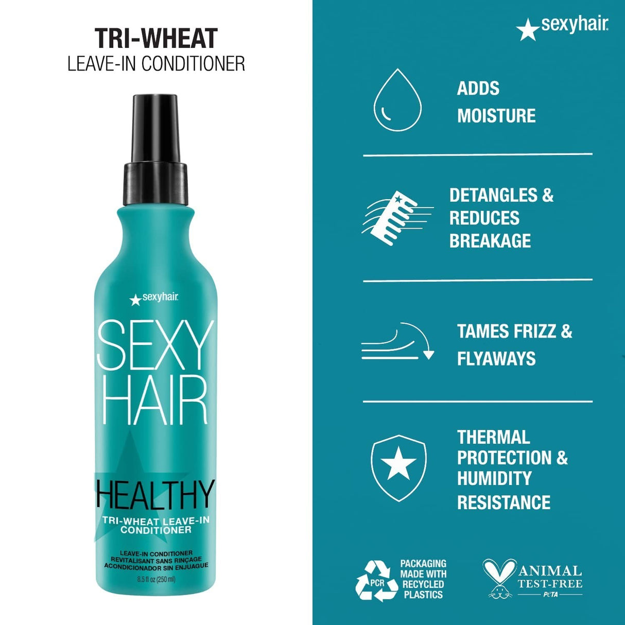 Sexy Hair Healthy Tri-Wheat Leave-In Conditioner 8.5 oz