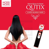 Model Model Qutix Cuticle Remy Yaki Human Hair 12'' Color 1