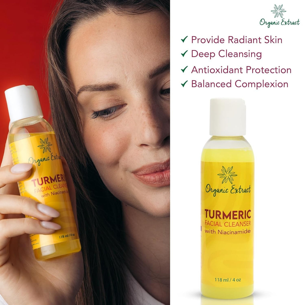 Organic Extract Turmeric Facial Cleanser 4 oz