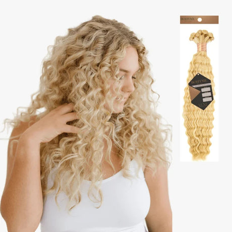 Bohyme Deep Wave Remy Human Hair Hand Tied Weft 18" Color H14/24