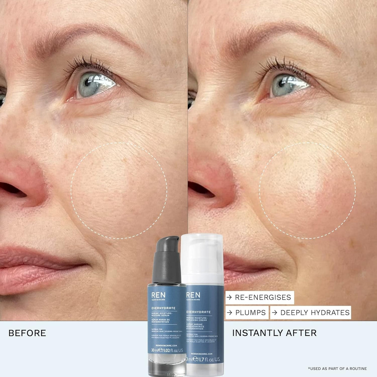 Ren Everhydrate Marine Moisture Restore Serum 1 oz