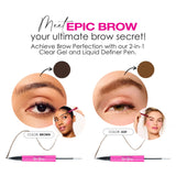 Bodyography Epic Brow 2-in-1 Clear Brow Gel - Ash