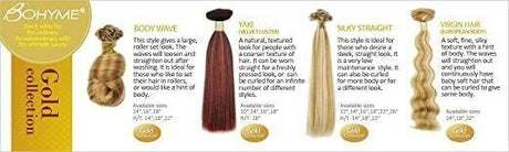 Bohyme Silky Straight Hand Tied Weft Human Hair 18" Color BL613