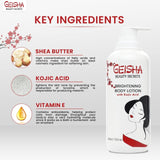 Geisha Beauty Secrets Kojic Acid Skin Brightening Body Lotion 13.5 oz