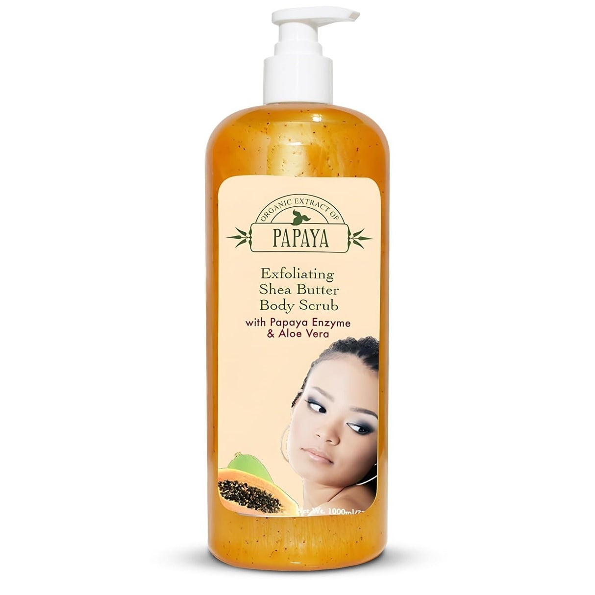 Organic Extract of Papaya Exfoliating Shea Butter Body Scrub 33.8 oz