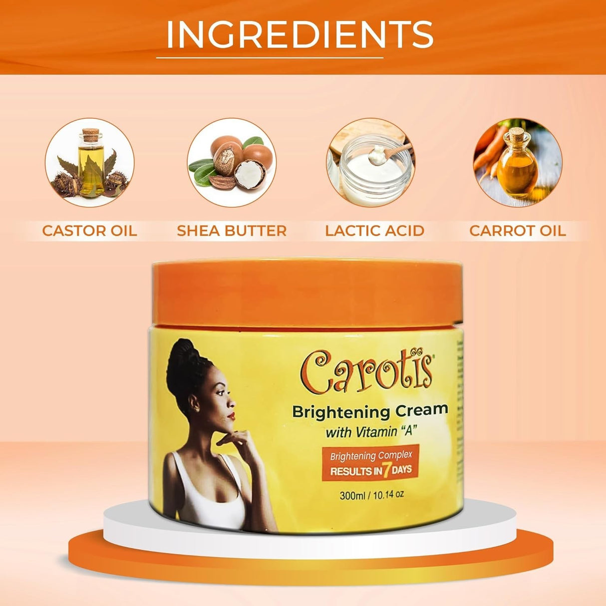 Carotis Brightening Cream with Vitamin "A" 10.1 oz