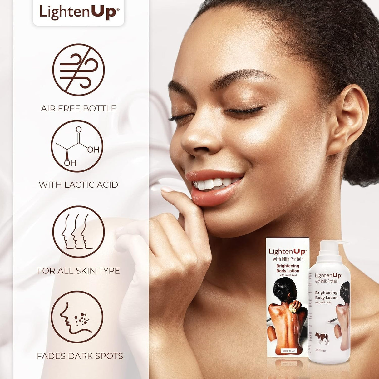 LightenUp Milk Protein Brightening Body Lotion 13.5 oz