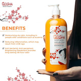 Geisha Beauty Secrets Kojic Acid Shea Butter Brightening Shower Gel 33.8 oz