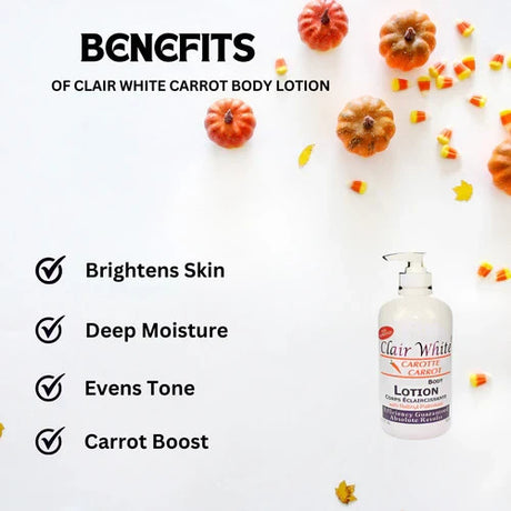 Clair White Carrot Brightening Body Lotion 16.9 oz