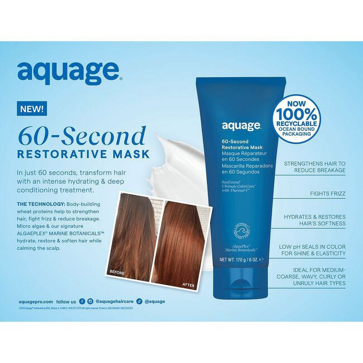 Aquage 60 Second Restorative Mask 6 oz
