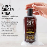American Crew 3-in-1 Ginger +Tea Shampoo, Conditioner and Body Wash 33.8 oz