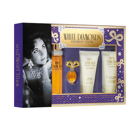 White Diamonds by Elizabeth Taylor Fragrance for Women 4 Piece Gift Set