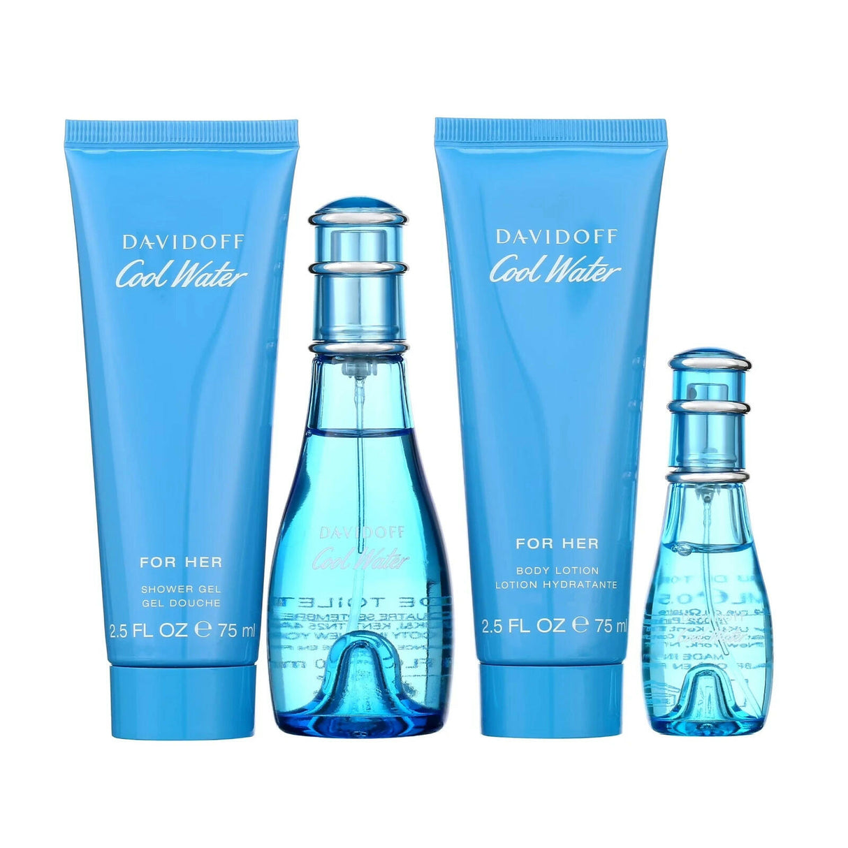 Cool Water by Davidoff Fragrance For Women 4 Piece Gift Set