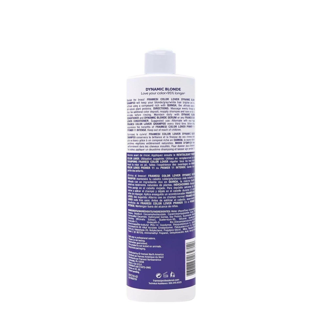 Framesi Color Lover Dynamic Blonde Shampoo 16.9 oz