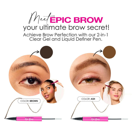 Bodyography Epic Brow 2-in-1 Clear Brow Gel - Ash
