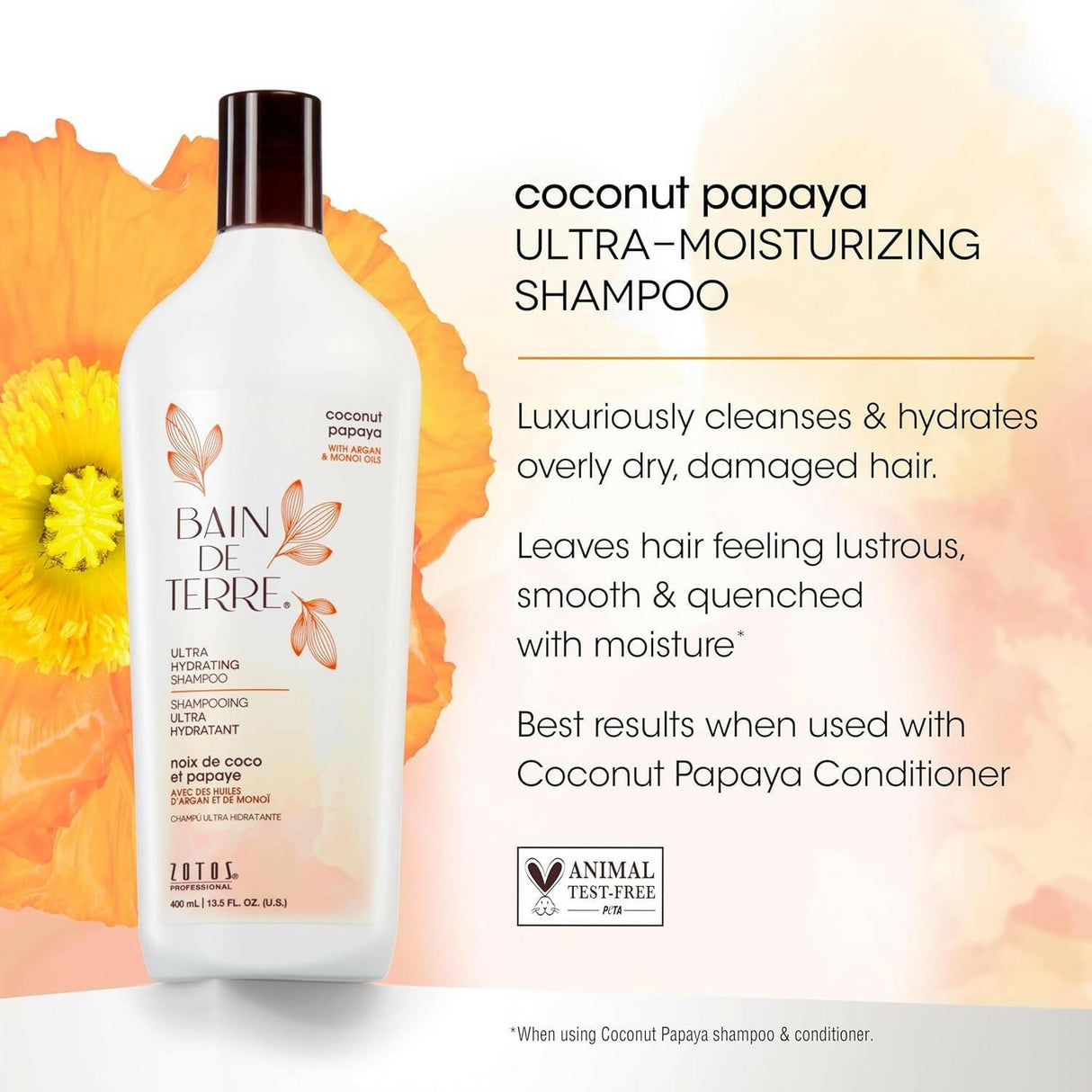 Bain de Terre Coconut Papaya Ultra Hydrating Shampoo 33.8 oz